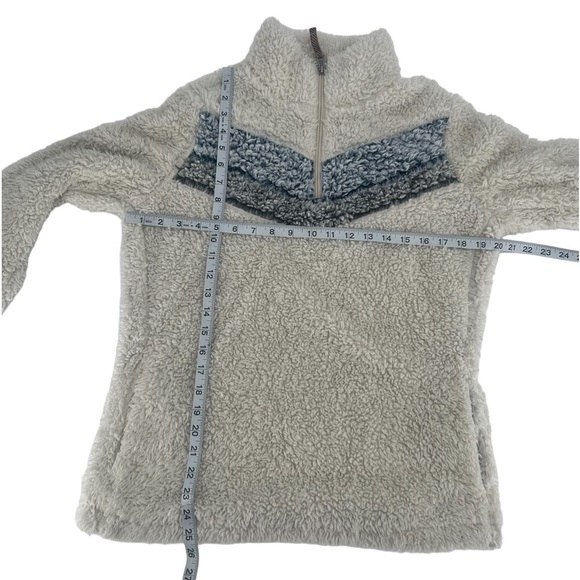 Weatherproof Vintage White 3/4 Zip Stripe Pullover Sweatshirt Size Small Women’s - Picture 5 of 6